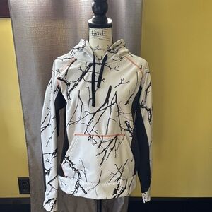 White and Black Camouflage Hoodie